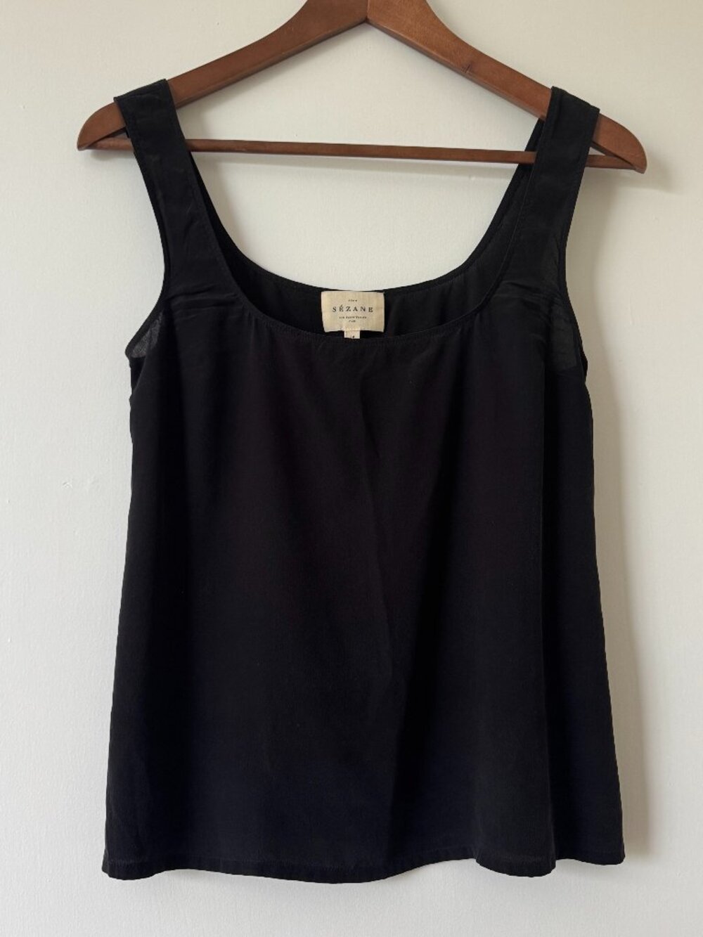 Sezane Silk Tess Top - Black - Picture 2 of 9